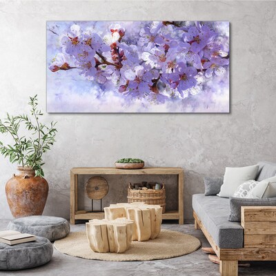 Tableau imprimé sur toile Délice floral dans les tons violets