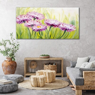 Tableau imprimé sur toile Fleurs dans une prairie au printemps