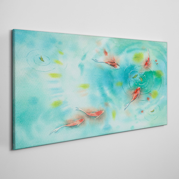 Tableau sur toile Eau calme avec des poissons