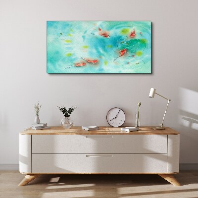 Tableau sur toile Eau calme avec des poissons