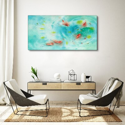 Tableau sur toile Eau calme avec des poissons