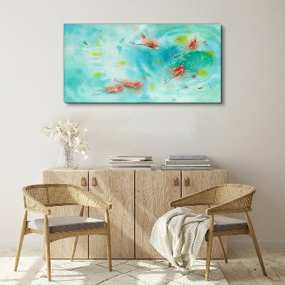 Tableau sur toile Eau calme avec des poissons