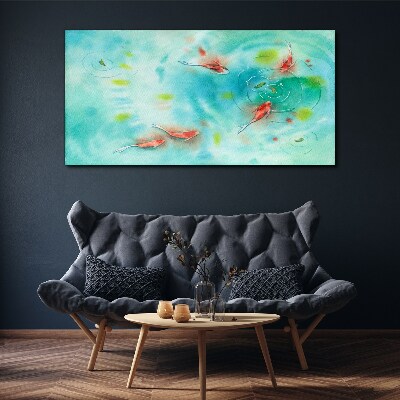 Tableau sur toile Eau calme avec des poissons