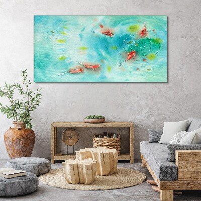Tableau sur toile Eau calme avec des poissons