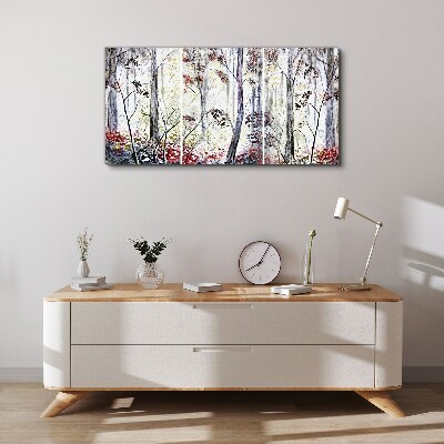 Tableau toile imprimée Brouillard forestier