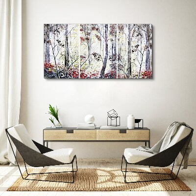 Tableau toile imprimée Brouillard forestier