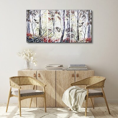 Tableau toile imprimée Brouillard forestier