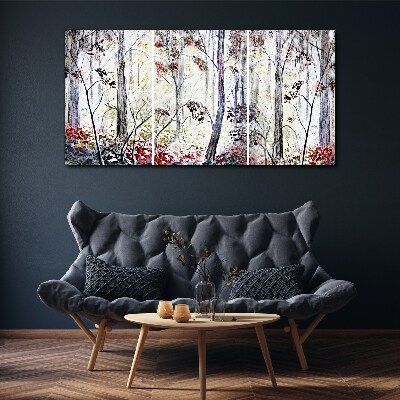 Tableau toile imprimée Brouillard forestier