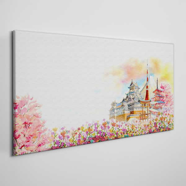 Tableau sur toile Paysage printanier japonais