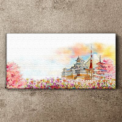 Tableau sur toile Paysage printanier japonais