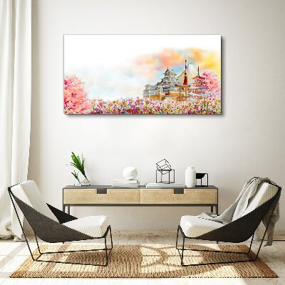 Tableau sur toile Paysage printanier japonais