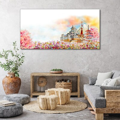 Tableau sur toile Paysage printanier japonais