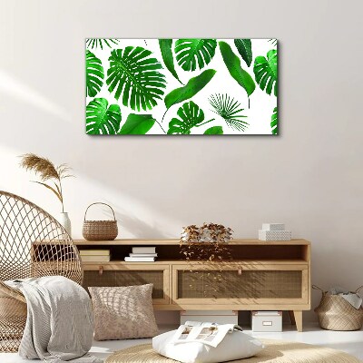 Tableau sur toile Vert tropical dans les feuilles