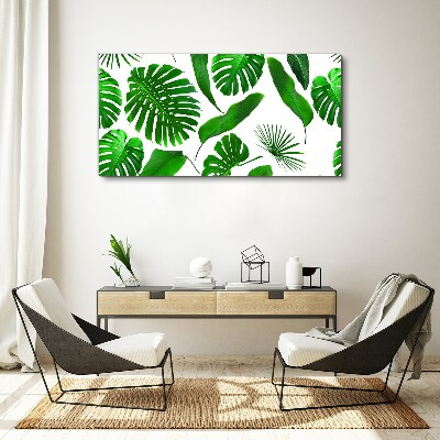 Tableau sur toile Vert tropical dans les feuilles