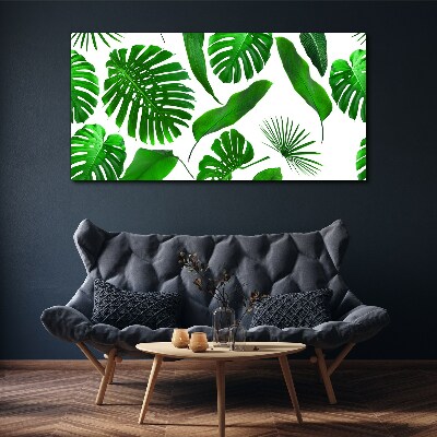 Tableau sur toile Vert tropical dans les feuilles