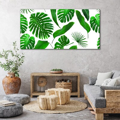 Tableau sur toile Vert tropical dans les feuilles