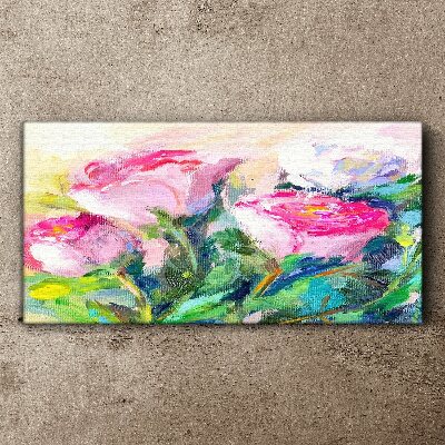 Tableau imprimé sur toile Composition florale aux tons pastel