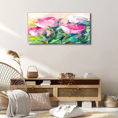 Tableau imprimé sur toile Composition florale aux tons pastel