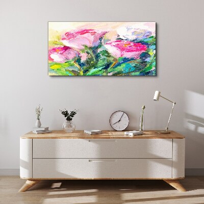 Tableau imprimé sur toile Composition florale aux tons pastel