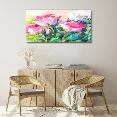 Tableau imprimé sur toile Composition florale aux tons pastel