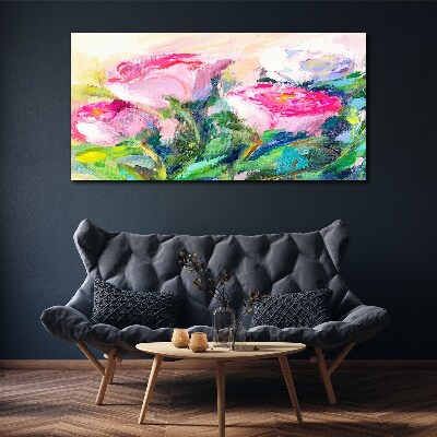 Tableau imprimé sur toile Composition florale aux tons pastel