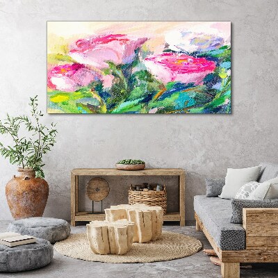 Tableau imprimé sur toile Composition florale aux tons pastel