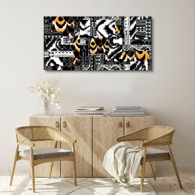 Tableau imprimé sur toile Motifs abstraits aux nuances monochromes