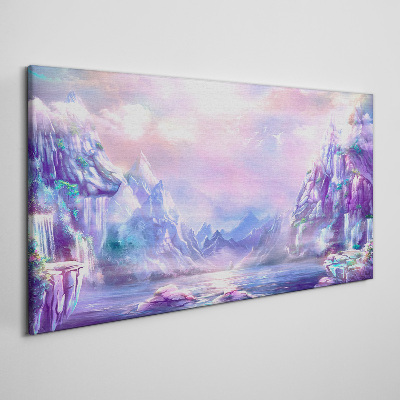 Tableau sur toile Paysage de montagne magique