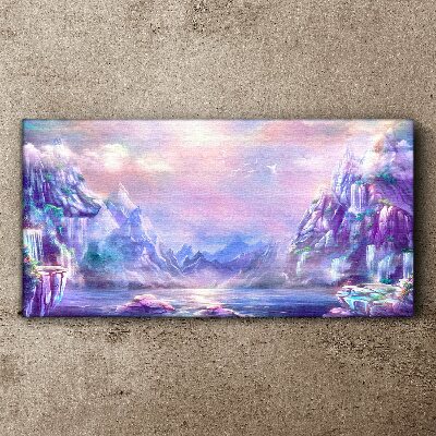 Tableau sur toile Paysage de montagne magique