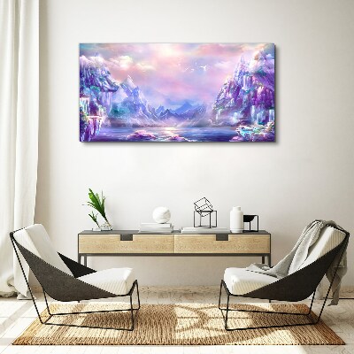 Tableau sur toile Paysage de montagne magique