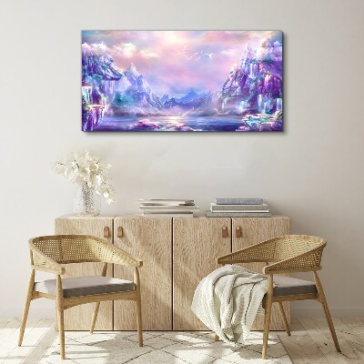 Tableau sur toile Paysage de montagne magique