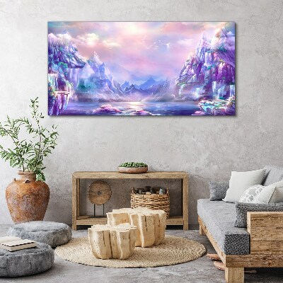 Tableau sur toile Paysage de montagne magique