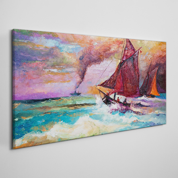 Tableau sur toile Une aventure maritime en couleurs