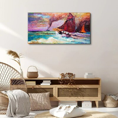 Tableau sur toile Une aventure maritime en couleurs