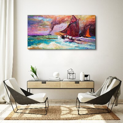 Tableau sur toile Une aventure maritime en couleurs