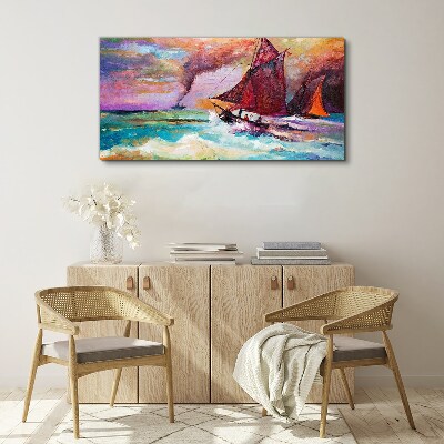 Tableau sur toile Une aventure maritime en couleurs