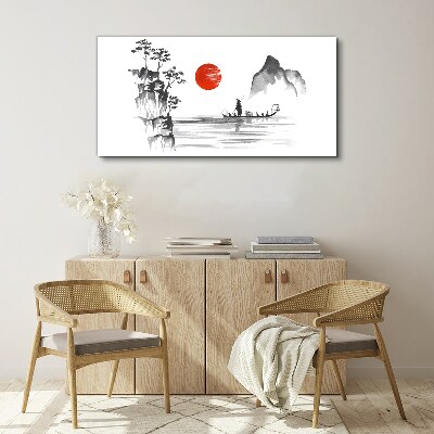 Tableau imprimé sur toile Une matinée tranquille au bord de la rivière