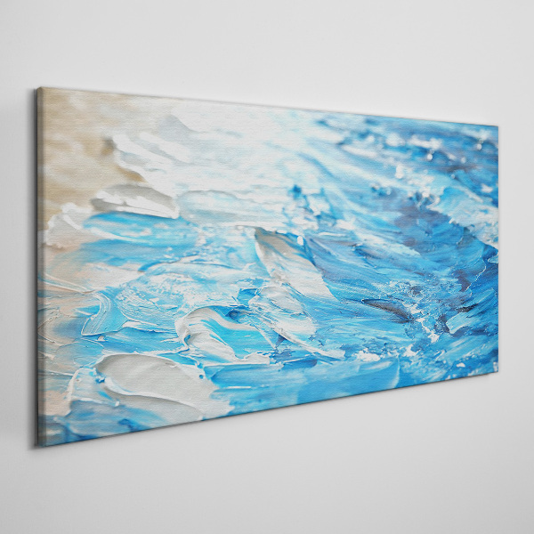 Tableau toile imprimée Des vagues aux nuances de bleu