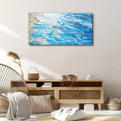 Tableau toile imprimée Des vagues aux nuances de bleu
