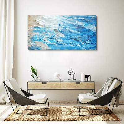 Tableau toile imprimée Des vagues aux nuances de bleu