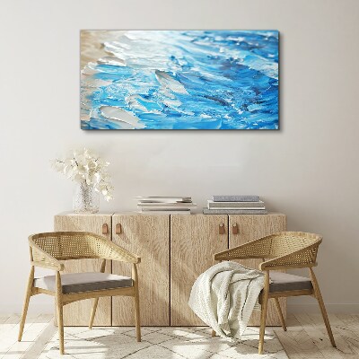 Tableau toile imprimée Des vagues aux nuances de bleu