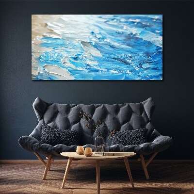 Tableau toile imprimée Des vagues aux nuances de bleu