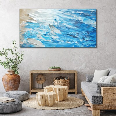 Tableau toile imprimée Des vagues aux nuances de bleu
