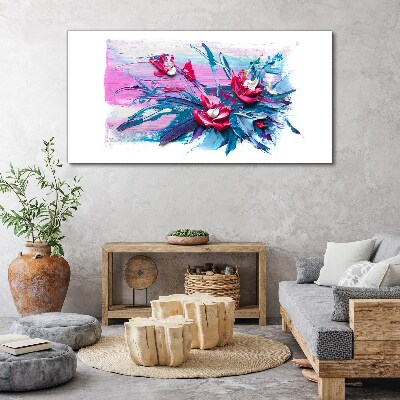 Tableau imprimé sur toile Une composition florale aux couleurs intenses