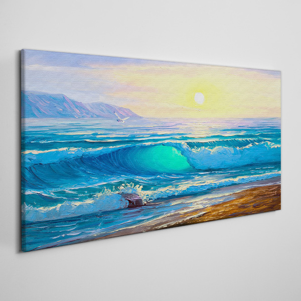 Tableau sur toile Une matinée tranquille au bord de la mer