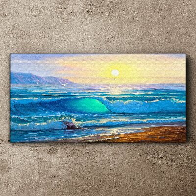 Tableau sur toile Une matinée tranquille au bord de la mer