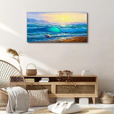 Tableau sur toile Une matinée tranquille au bord de la mer