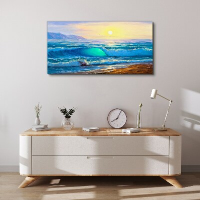 Tableau sur toile Une matinée tranquille au bord de la mer