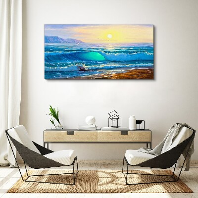 Tableau sur toile Une matinée tranquille au bord de la mer