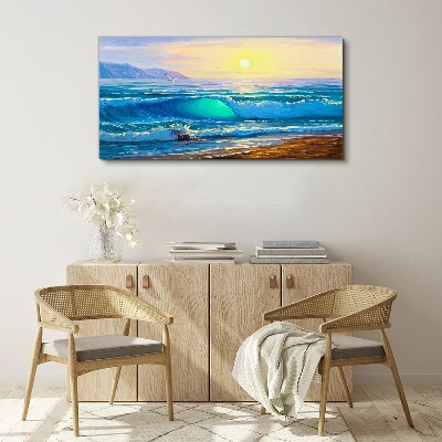 Tableau sur toile Une matinée tranquille au bord de la mer